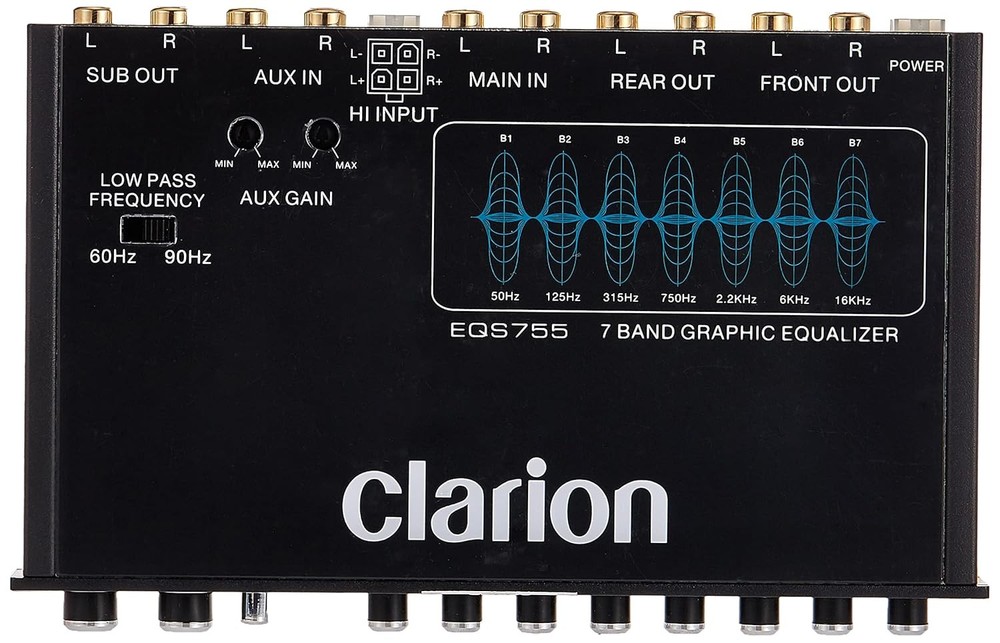 Car Audio Graphic Equalizer with Auxiliary Inputs