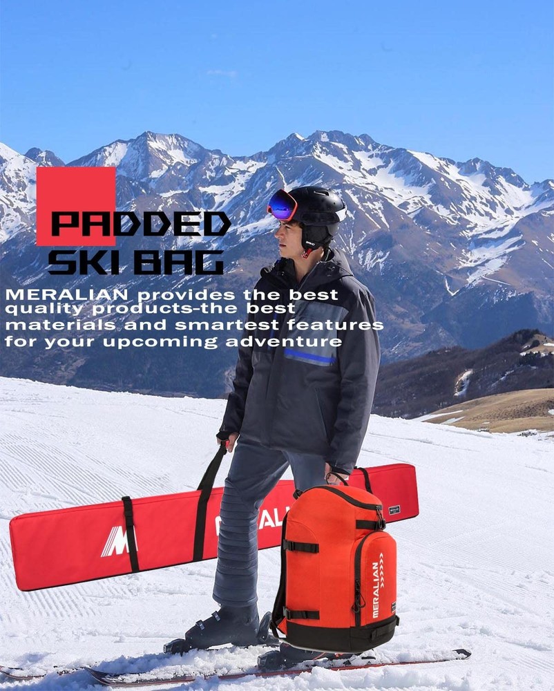 Ski Boot Bag - 50L Ski Boot Travel Backpack Waterproof Snowboard Boot Backpack