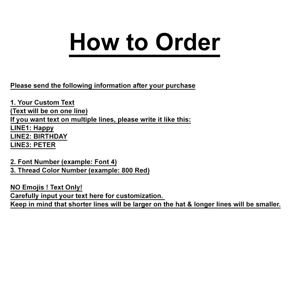 Personalized Embroidered Text Unisex Trucker Cap, Adjustable Hat, Custom Text