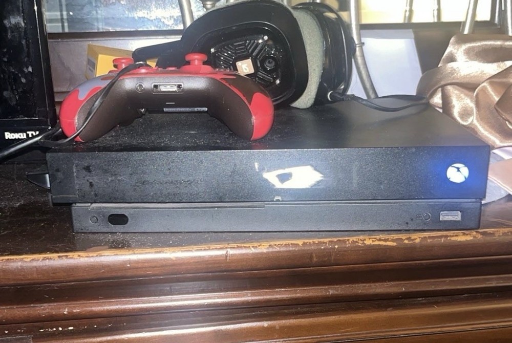 Xbox Console Bundle with Red Camo Controller and Wired Gaming Headset