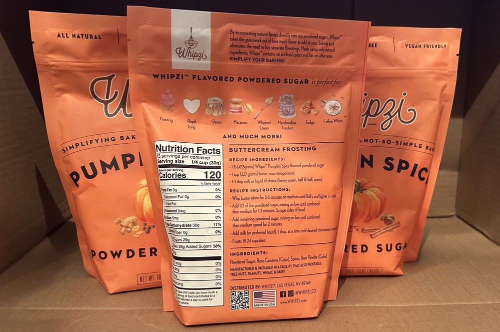 Pumpkin Spice Flavored Powdered Sugar 16 oz Bag (3 Pack)