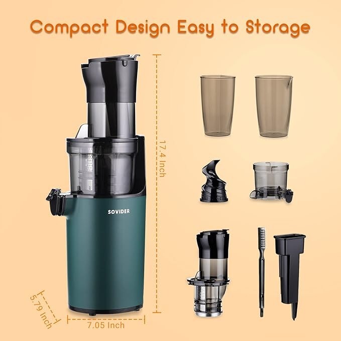 Slow Juicer Machine Masticating Cold Press Juicers Squeezer Vegetable Processor