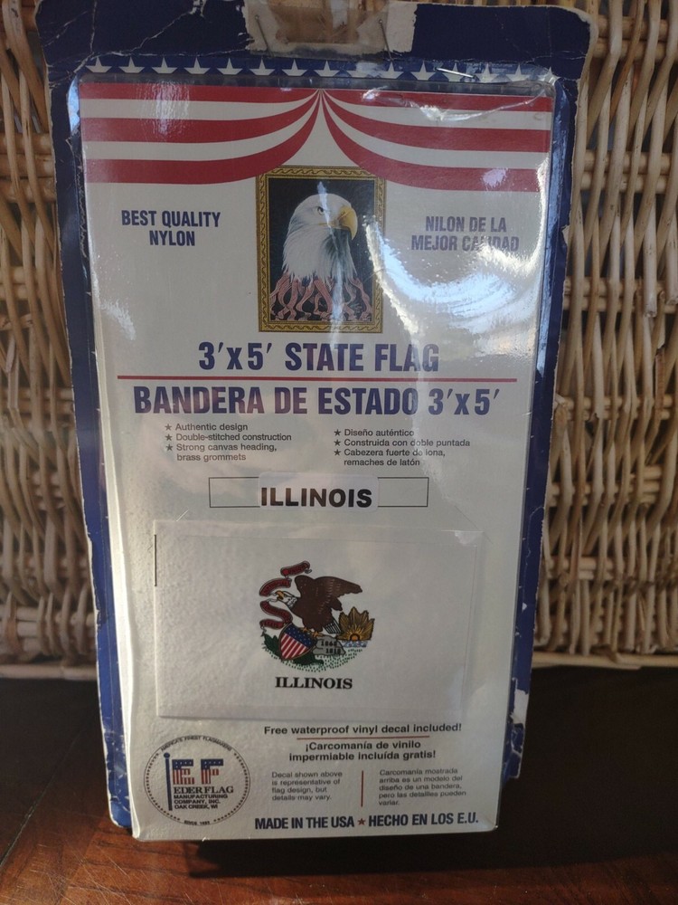 3' X 5' State Flag Illinois