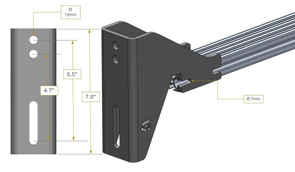 Universal Awning Bracket for 180°, 270° (AWNB1020)