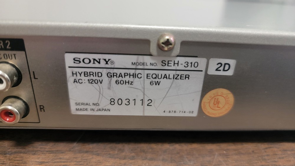 Sony SEH-310 9-Band Hybrid Graphic Equalizer