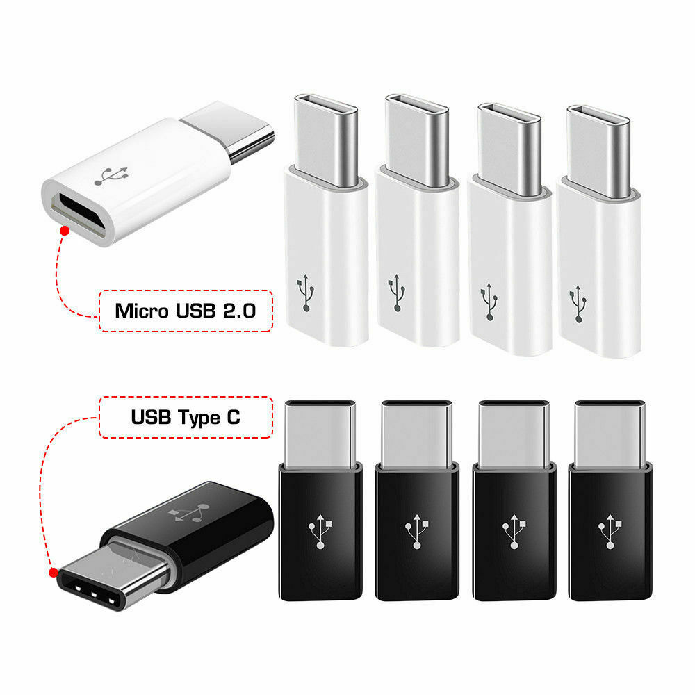 10 Pack Micro USB to Type C Adapter Converter Micro-B to USB-C Connector NEW