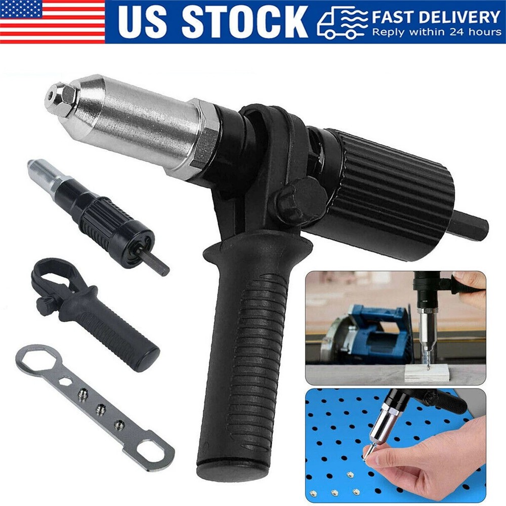 Rivet Nut Electric Gun Cordless Drill Pop Adapter Riveting Riveter Insert Tool