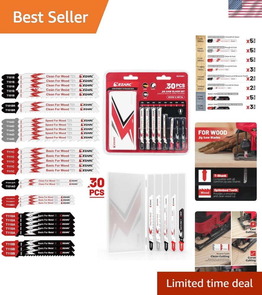 Ultimate Jigsaw Blade Collection: 30-Piece Set for Precision and Performance