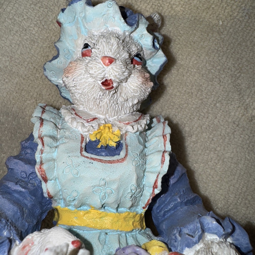 Charming Easter Bunny Rabbit Figurines Set of 2-8" Tall