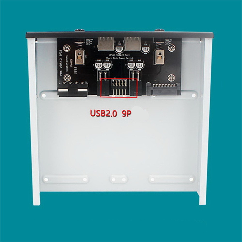 2 Port USB2.0 +2 Channel Power Control Switch For PC Computer 5.25 Optical Drive