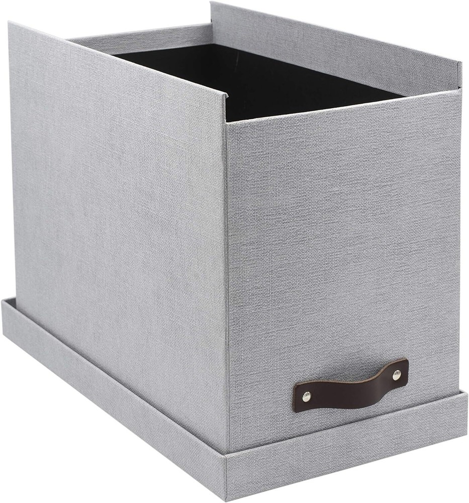 Bigso John Desktop File Box | File Storage Box for Paperwork | Grey