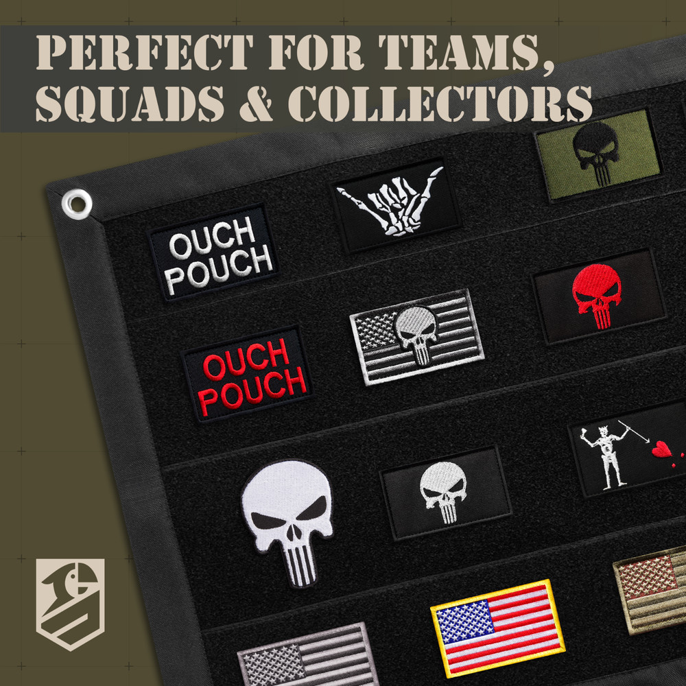 2Pcs Ouch Pouch Patch, Embroidered Medical Ems First Aid Patch