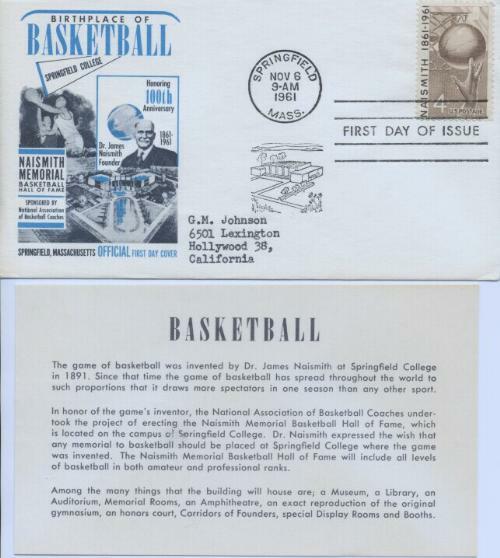 1189 4c NAISMITH BASKETBALL - NAOBC cachet
