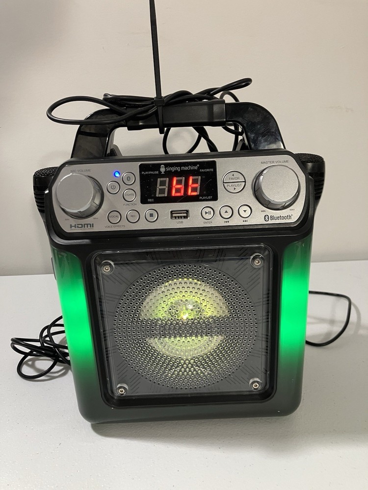 Singing Machine Portable Bluetooth Karaoke System (SML654BK) tested