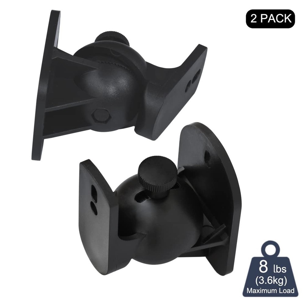2 Pack Speaker Wall Mount Brackets,Universal Mount for Surround Sound Speake
