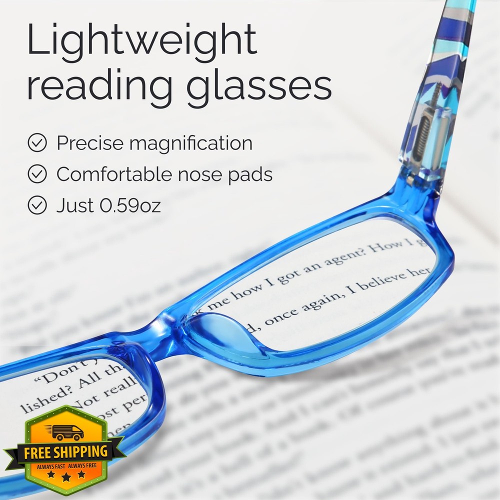 Gaoye 5 Pack Reading Glasses Women Blue Light Spring Hinge
