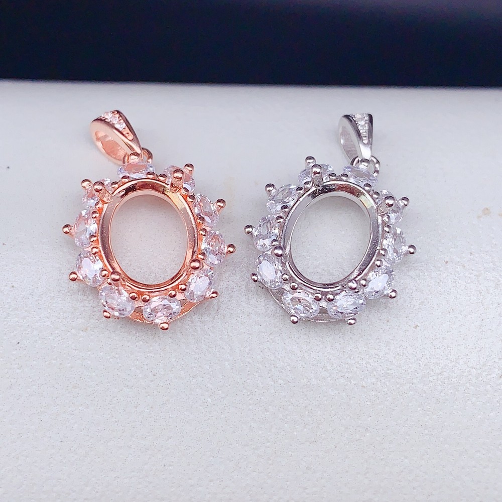 Silver 925 pendant empty setting, DIY blank setting YD108