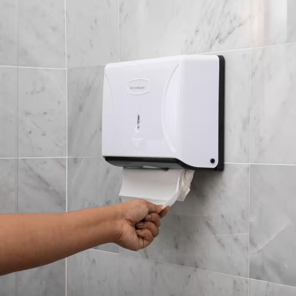 Wall Mounted Multi-Fold Paper Towel Dispenser, White