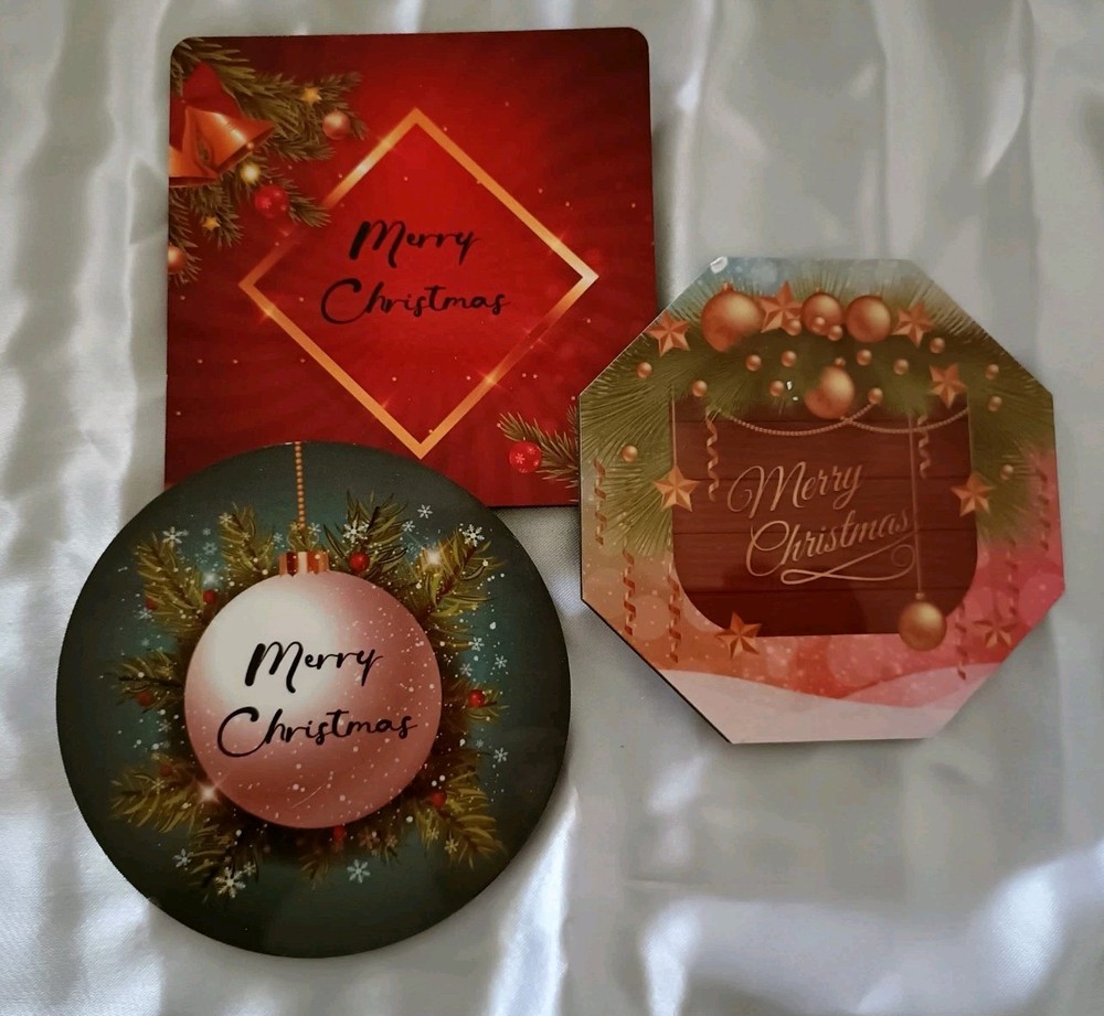 Festive Table Coasters Set of 2