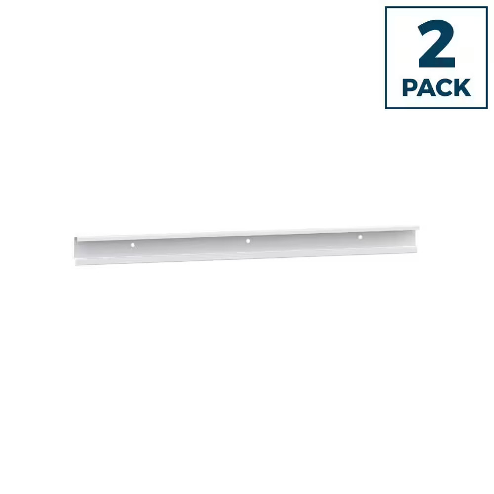 Shelftrack 24 In. White Hang Track (2 Pieces)