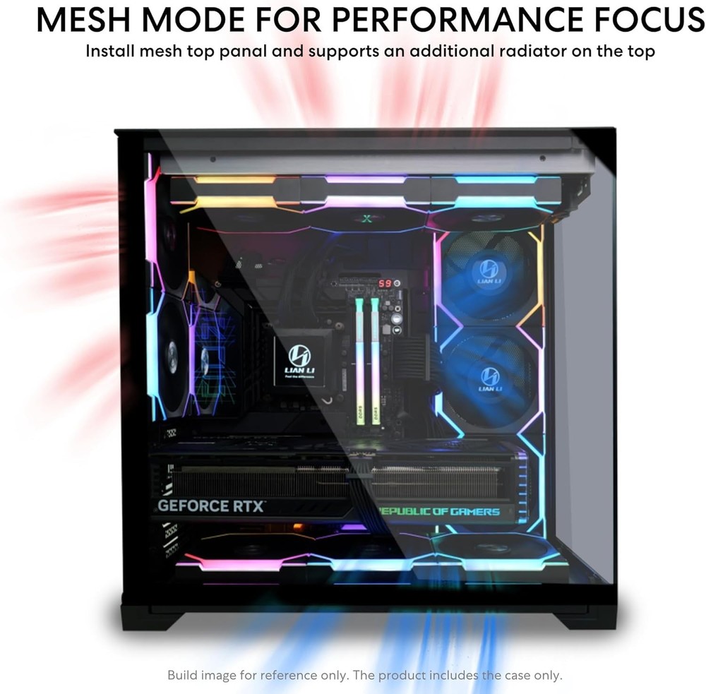 O11 Vision Compact ATX Computer Case: Tempered Glass & Back Connect Support