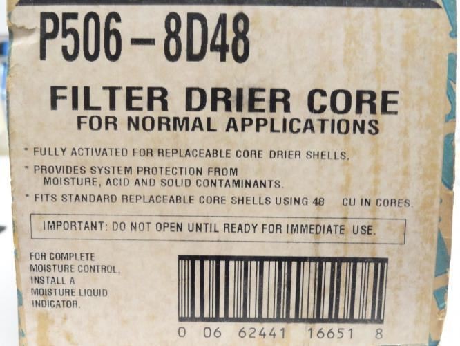 183154 Old-Stock; Total-Line P506-8D48 Filter Drier Core; 48" Cube