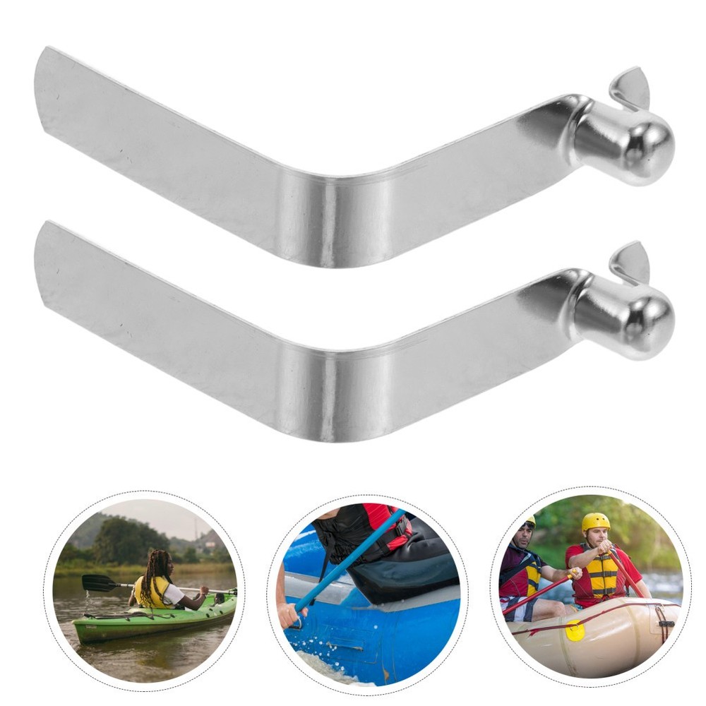 6 Pcs Tent Pole Push Button Spring Clips Canoe Paddle Boat Seat Hook