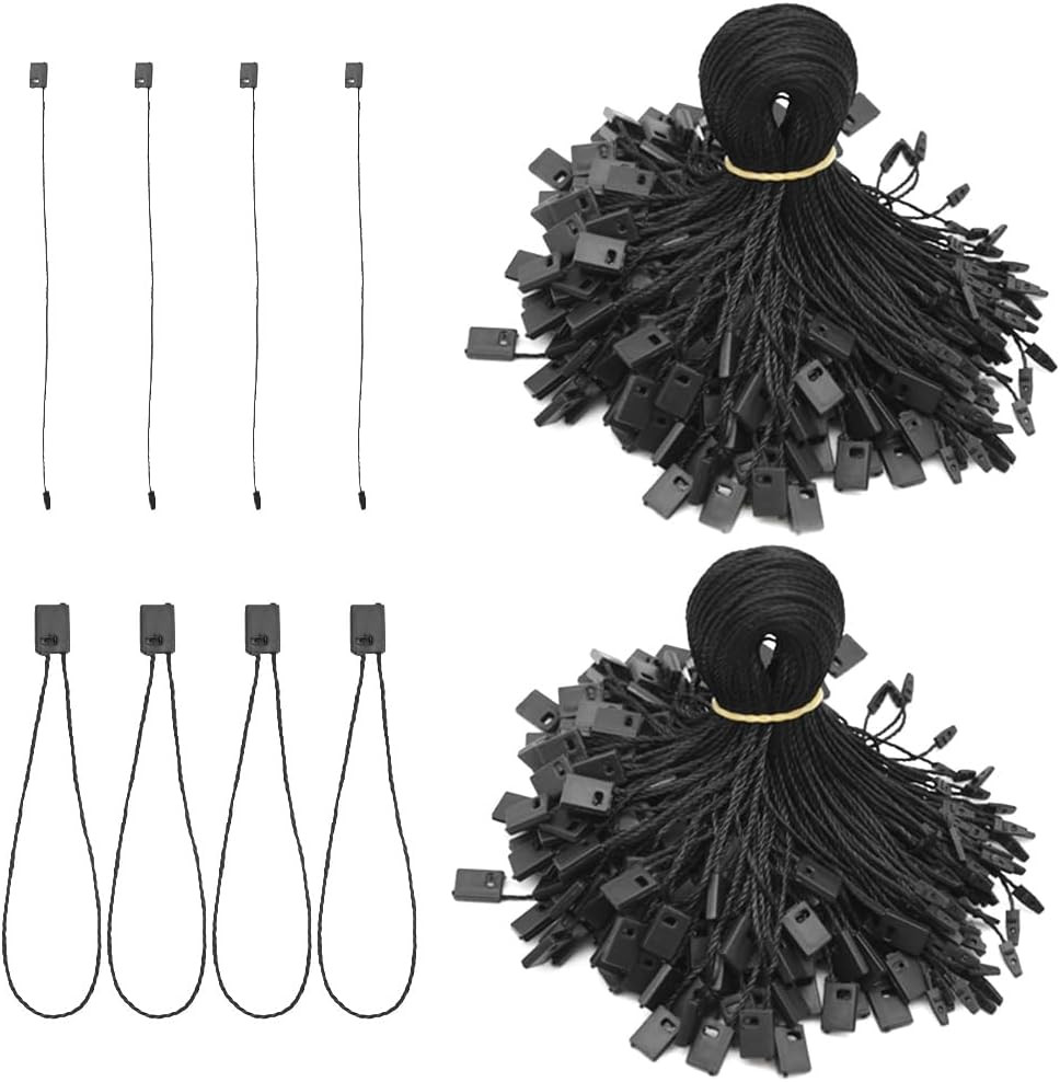 1000Pcs Hang Tag String Nylon Snap Lock Pin Loop Fastener Hook Ties Tag Strings