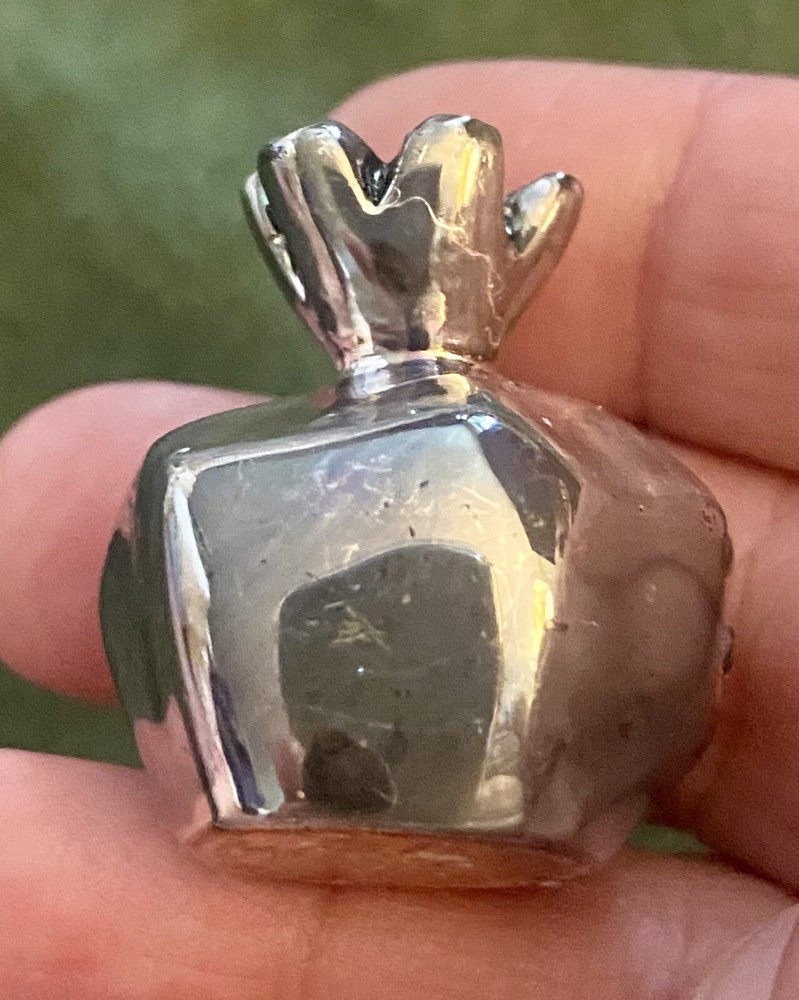 Sterling Silver Electroform Pomegranate Figurine