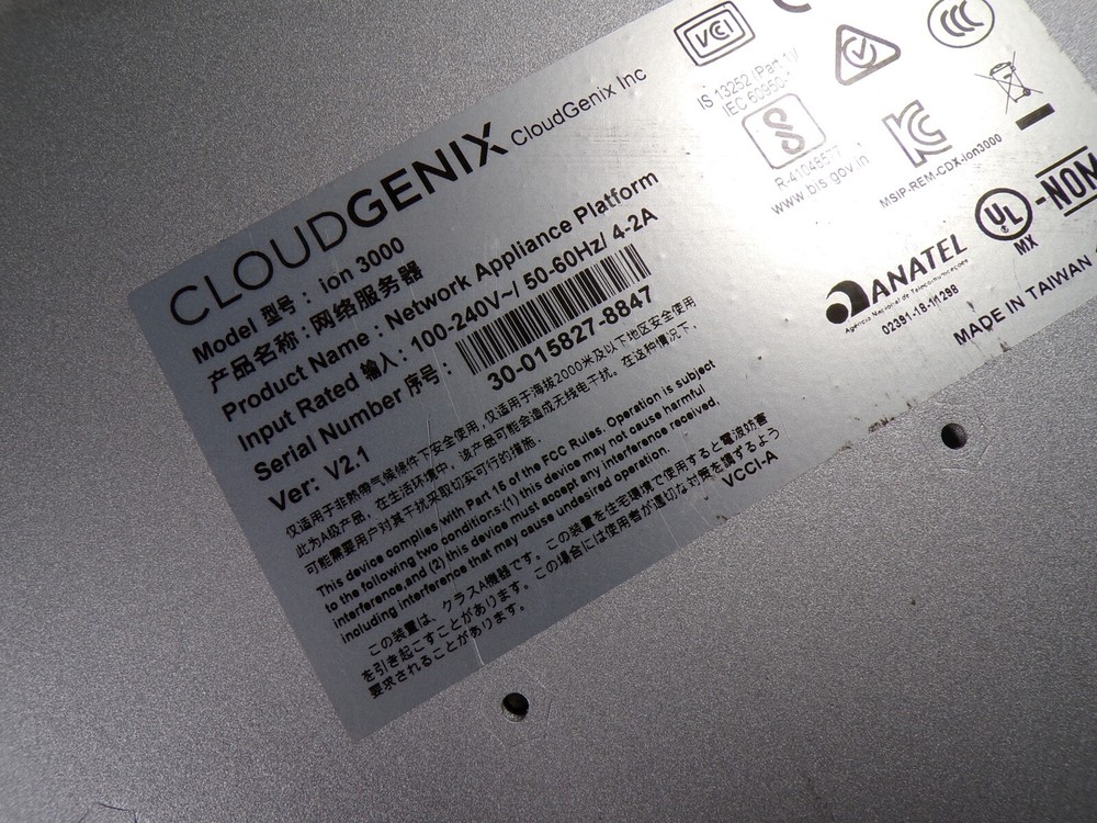 CloudGenix ION 3000 Remote Router Network **HAS SMALL DENT ON FRONT COVER
