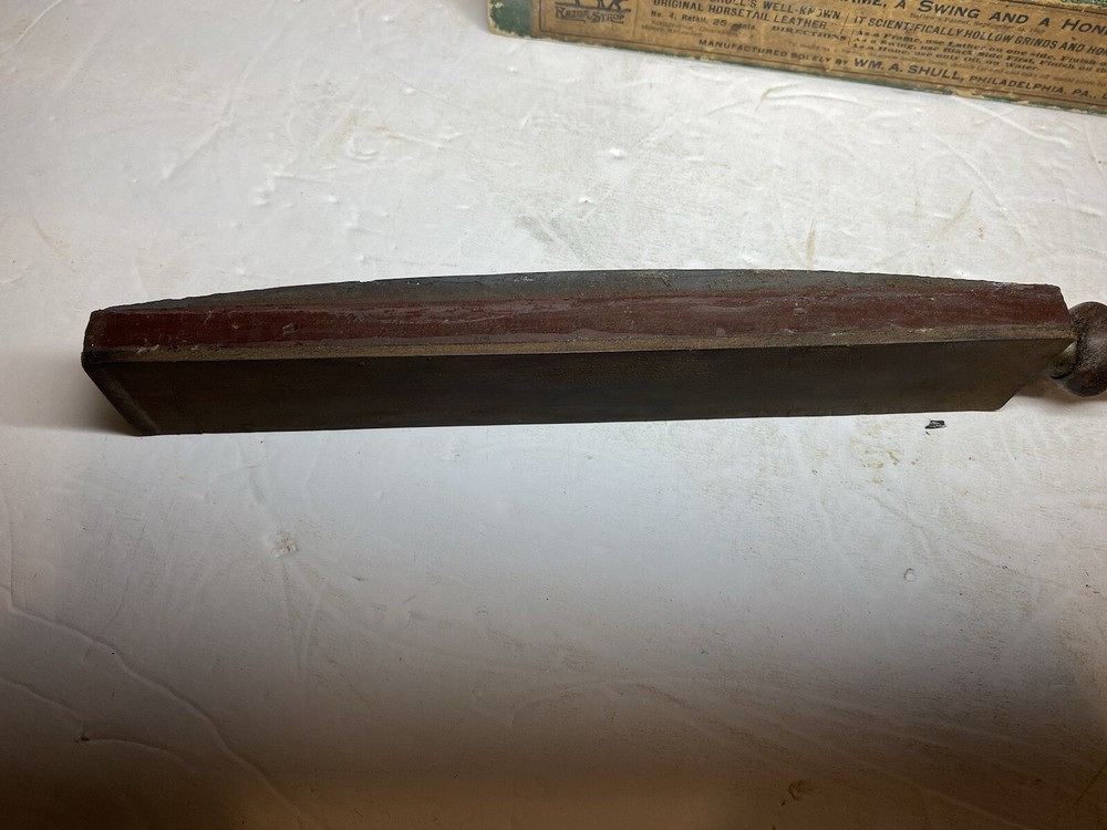 Antique Shull Combination Razor Strop With Box