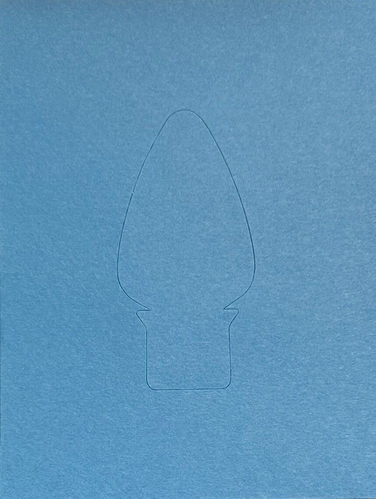 Creative Memories Die Cut  - Christmas Light Bulb - Blue