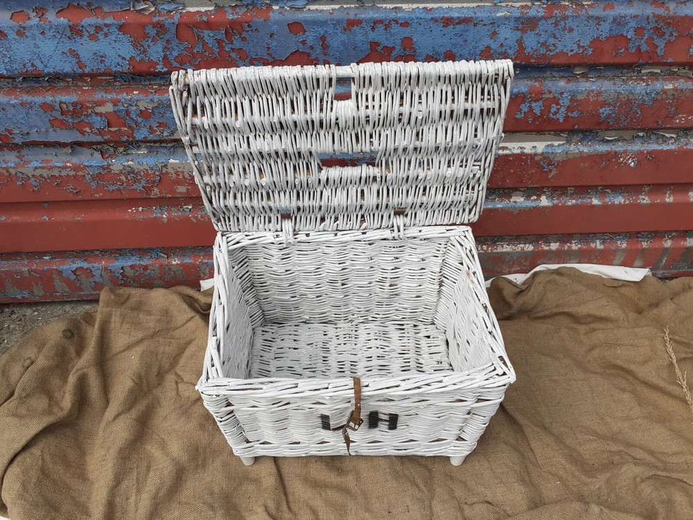 Wicker Storage Chest On Legs