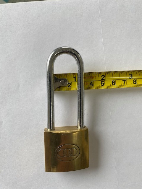 LONG SHACKLE BRASS BODY PADLOCK