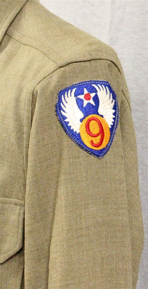 WWII 9th Air Force Enlisted OD Wool Shirt,