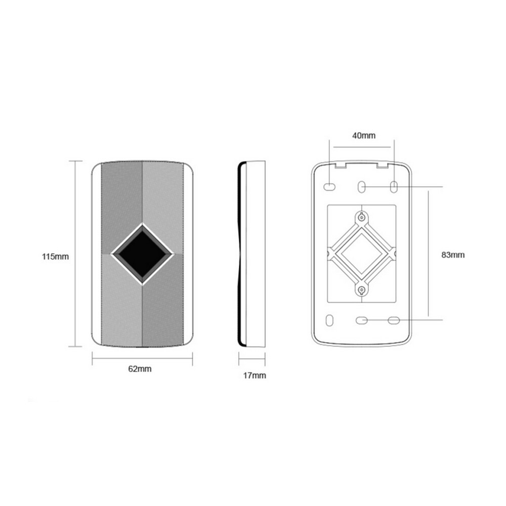 Infrared Sensing Household Self Reset Access Control Switch Exit Button