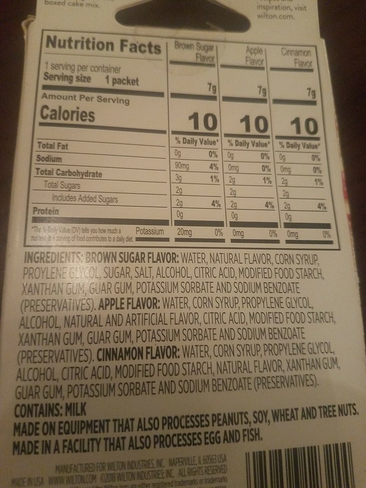 Wilton Cake & Icing Flavor Kit Total Net WT 0.75 Oz