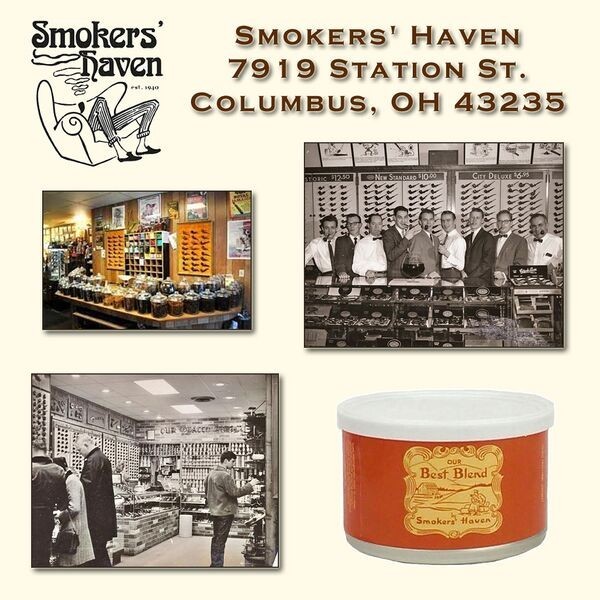 SMOKER'S HAVEN RARE BILLIARD POT BRIAR PIPE