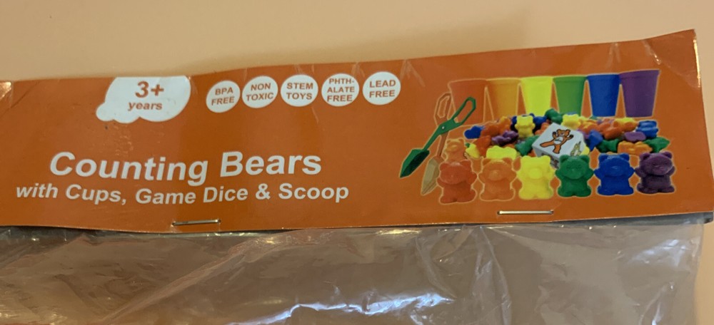 Skoolzy Rainbow Counting Bears with Sorting Cups and Dice