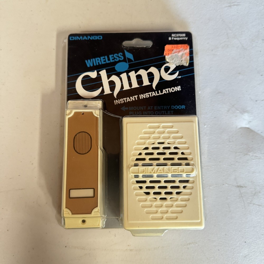 NOS Vintage Dimango Wireless Chime Model RC3700A -Instant Installation