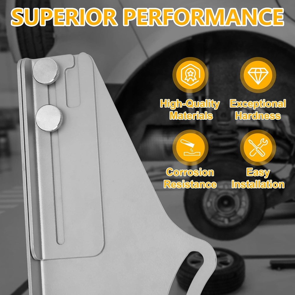 Wheel Alignment Tool 2 PCS Heavy Duty Toe & Camber Alignment Plates - Silver