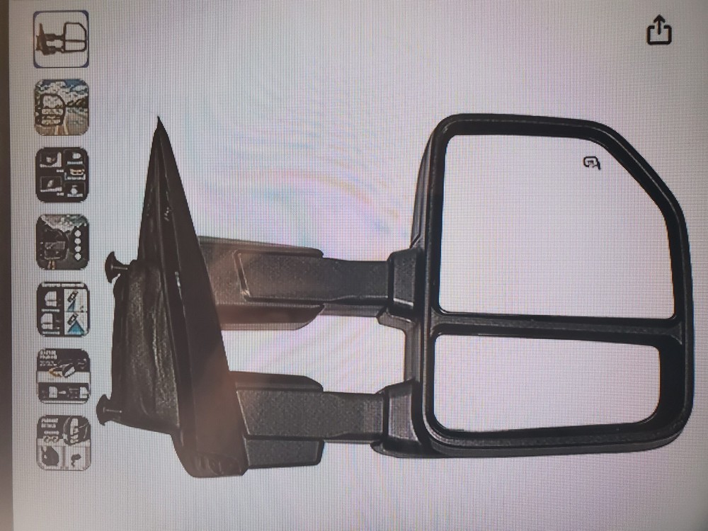 Towing mirror, 2015-2020 Ford Explorer XLT, black