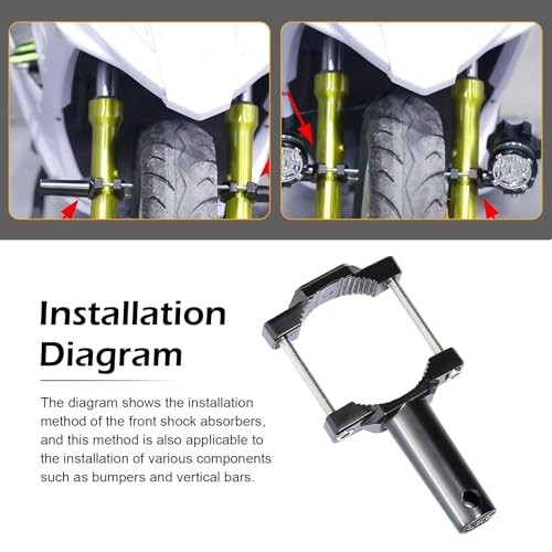 2 PCS Motorcycle Spotlight Mount Brackets, Front Aux Light Fork Mounts, Shock