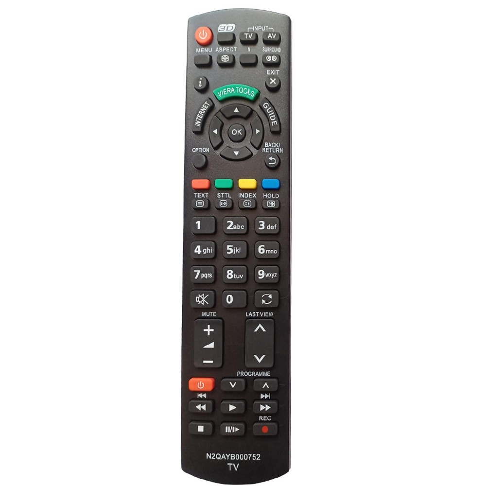 Low Power Consumption Black Remote Control For Panasonic Internet Smart TV