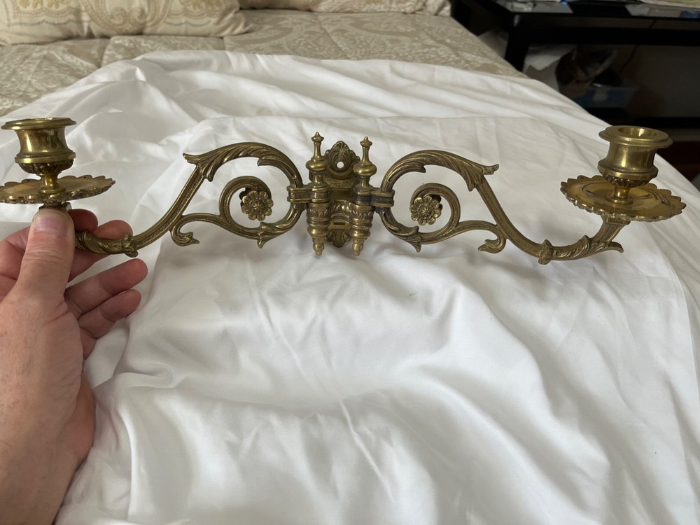 Antique Sconce Reproduction Solid Brass All Hand Made In VA.