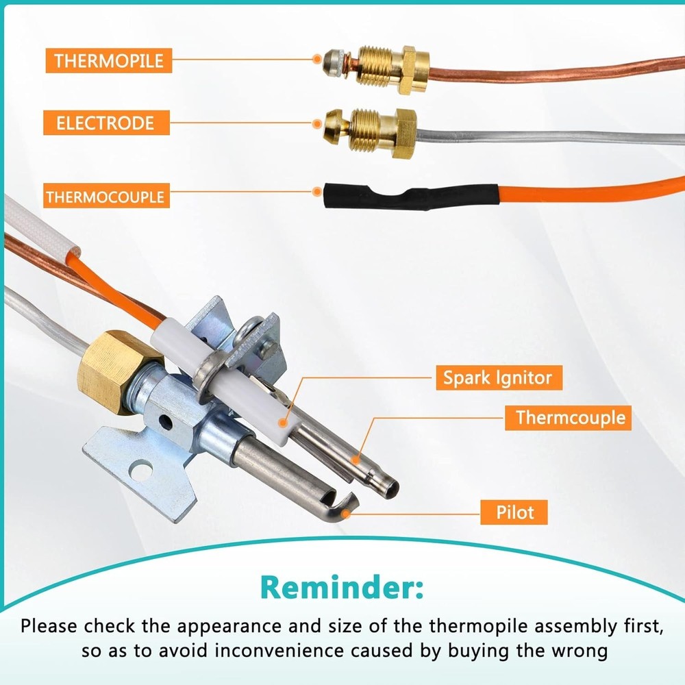 Upgraded Pilot and Igniter Assembly for Rheem Water Heaters - Fast & Easy Ins...