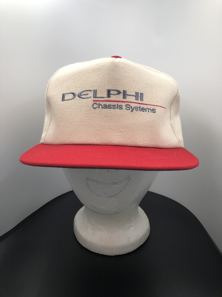 DELPHI Chassis Systems beige canvas HAT/CAP with snapback-needs snapback repair