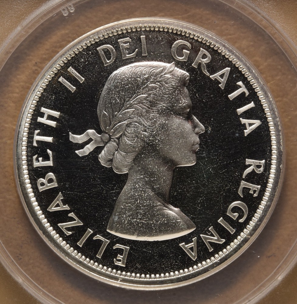 1963 PL Canada Silver Dollar ANACS MS65