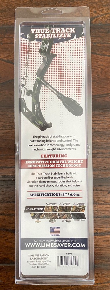 Limbsaver True Track 8in Black Archery Stabilizer Bar #5101