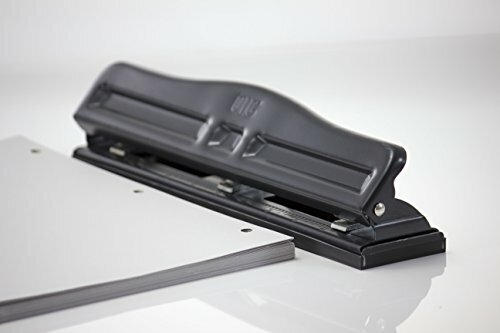 Officemate Adjustable Three Hole Punch, 11 Sheet Capacity, Black (90095)